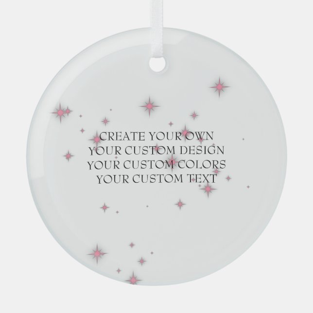 Create Your Own - Your Image Here - Glass Ornament (Front)