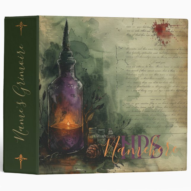 Create Your Own Yuletide Concoctions Apothecary 3 Ring Binder (Front/Spine)