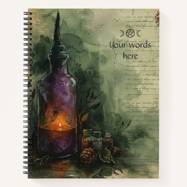 Create Your Own Yuletide Concoctions Apothecary Notebook (Front)