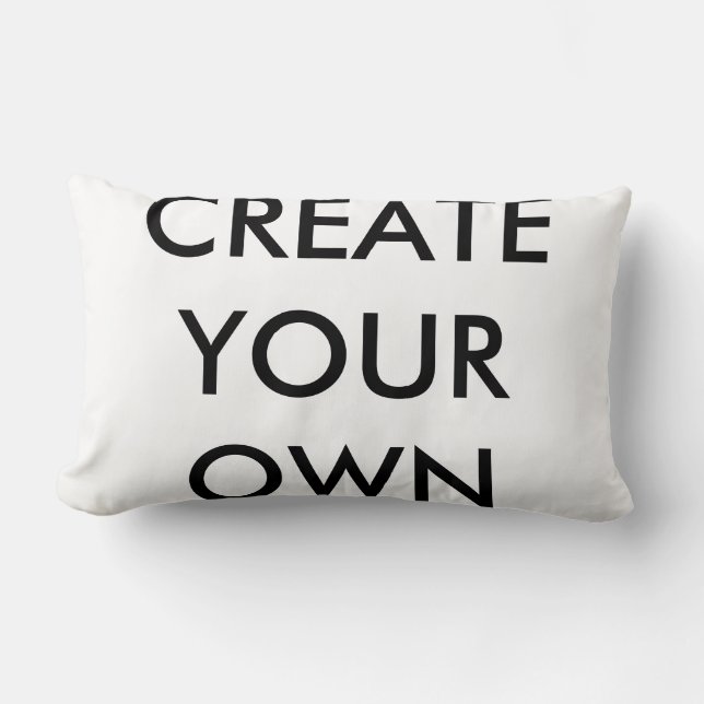 Create Your Own Zipperless Polyester Lumbar Pillow (Front)
