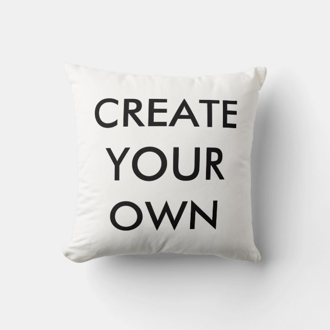 Create Your Own Zipperless Polyester Throw Pillow (Front)