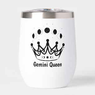 Create Your Own Zodiac Astrology Birthday Gemini Thermal Wine Tumbler