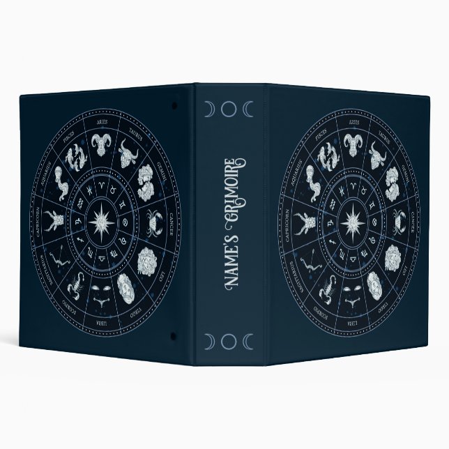 Create Your Own Zodiac Wheel 3 Ring Binder (Background)