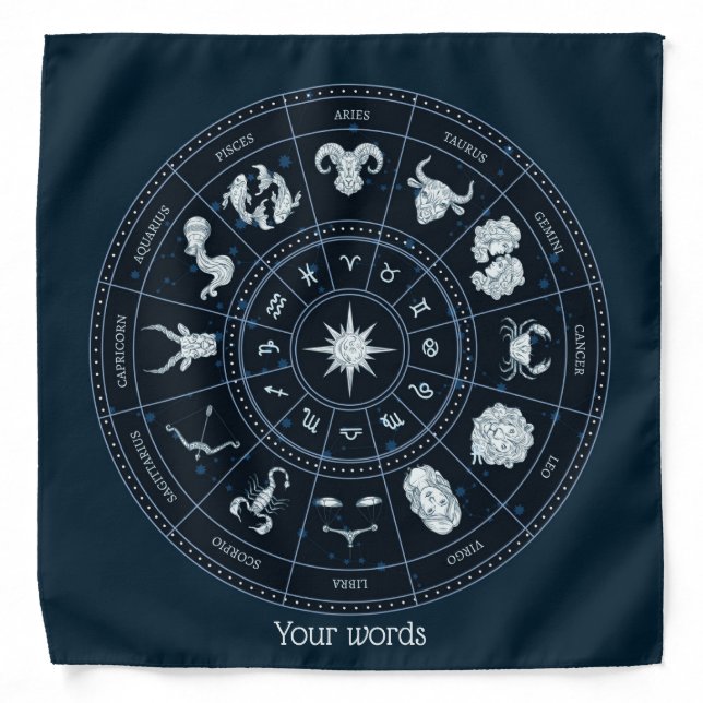 Create Your Own Zodiac Wheel Bandana (Front)