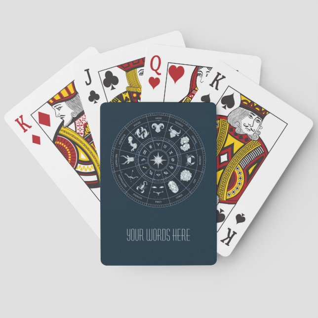 Create Your Own Zodiac Wheel Poker Cards (Back)