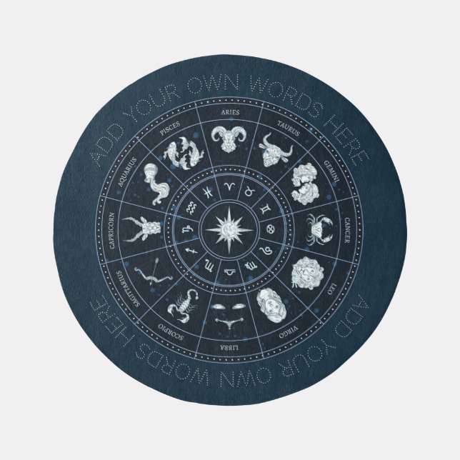 Create Your Own Zodiac Wheel Rug (Front)