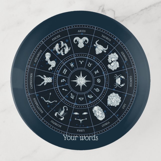 Create Your Own Zodiac Wheel Trinket Tray (Front)