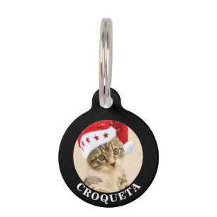 Create your owner's custom/editable template Cat- Pet ID Tag
