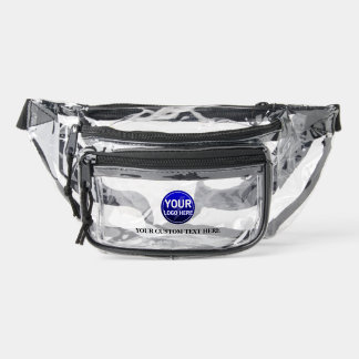 Create your owner's custom logo/editable template clear fanny pack
