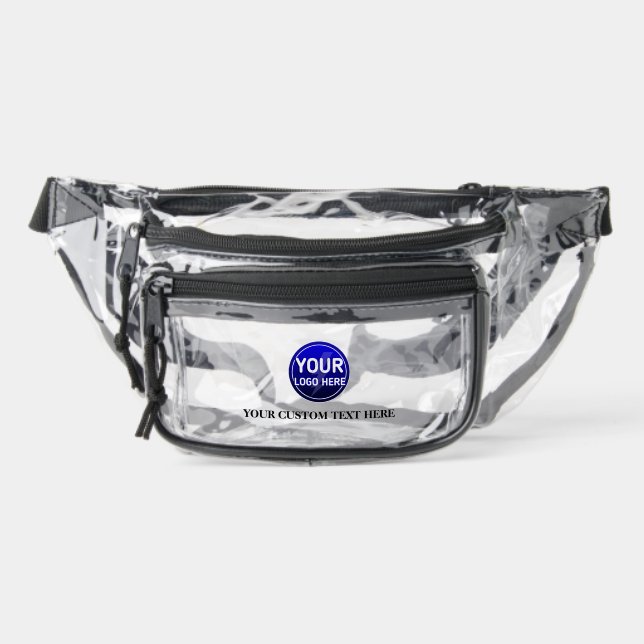 Create your owner's custom logo/editable template clear fanny pack  (Front)