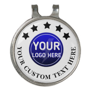 Create your owner's custom logo/editable template golf hat clip