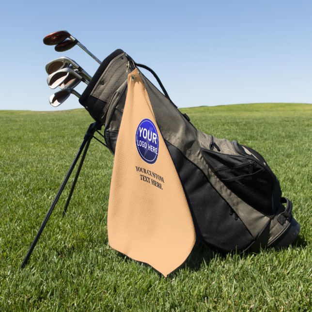 Create your owner's custom logo/editable template  golf towel (Green)