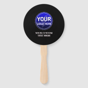 Create your owner's custom logo/editable template  hand fan