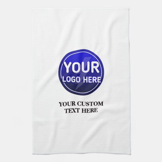 Create your owner's custom logo/editable template kitchen towel (Vertical)