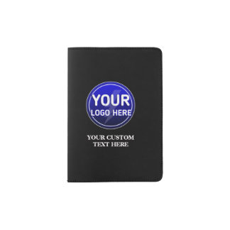 Create your owner's custom logo/editable template passport holder