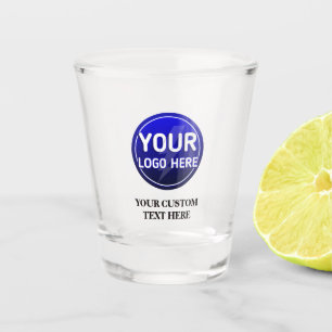 Create your owner's custom logo/editable template shot glass