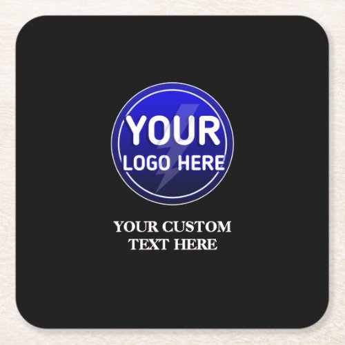 Create your owners custom logoeditable template square paper coaster