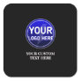 Create your owner's custom logo/editable template  square sticker