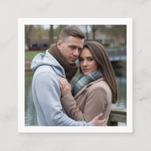 Create Your Perfect Couple Image Personalized Art Square Business Card