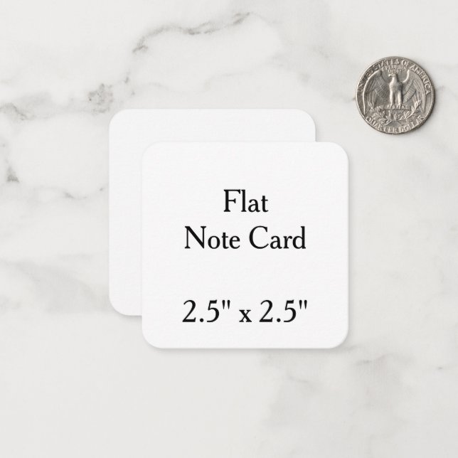 Create your personalise .2.5" x 2.5" rounded Flat  Note Card (Front/Back In Situ)