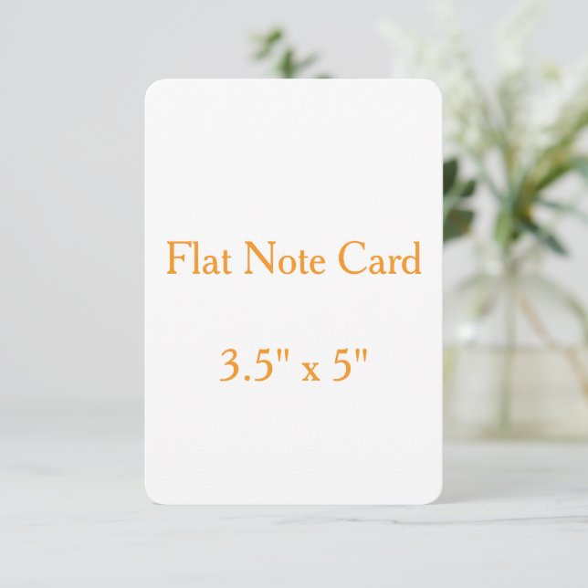 Create your personalise 3.5" x 5" Rounded Flat Note Card (Standing Front)