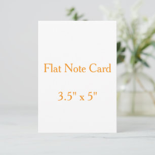 Create your personalise 3.5" x 5"Squared Flat Note Card