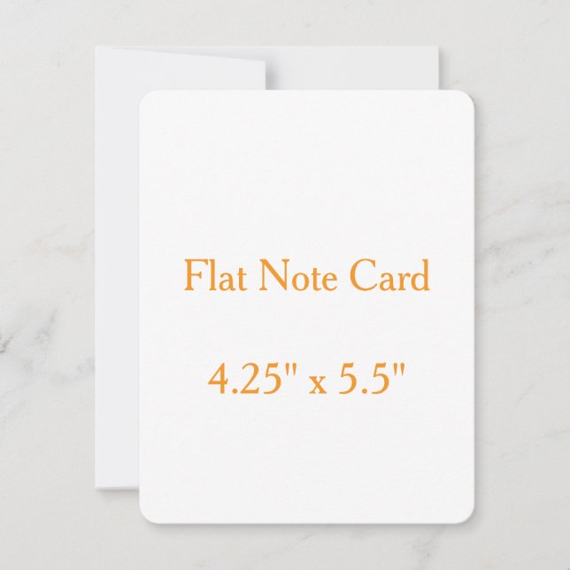 Create your personalise 4.25" x 5.5" Rounded Flat Note Card (Front)