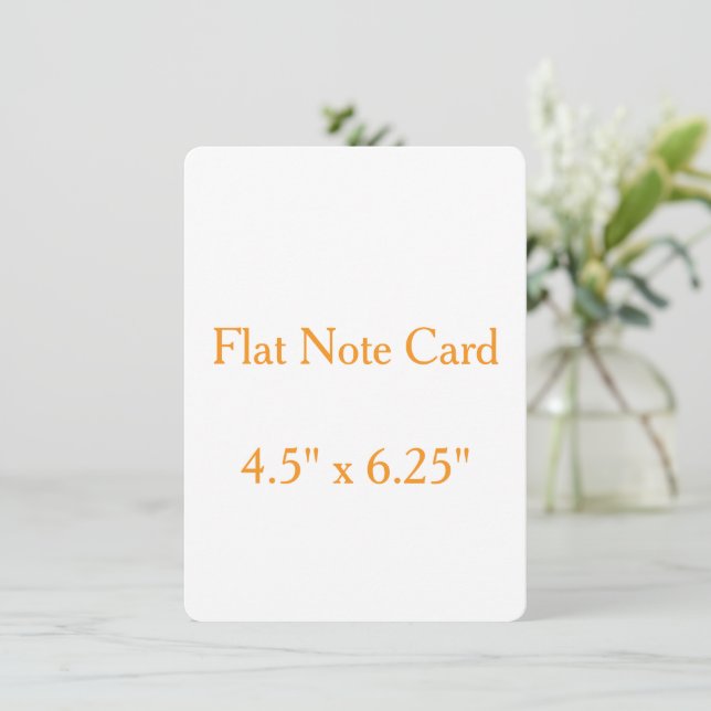 Create your personalise 4.5" x 6.25"Rounded Flat Note Card (Standing Front)