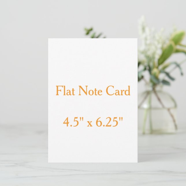Create your personalise 4.5" x 6.25"  Squared Flat Note Card (Standing Front)