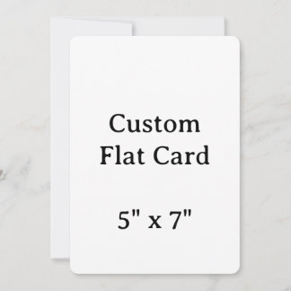 Create your Personalise 5" x 7"  Rounde Flat Card 