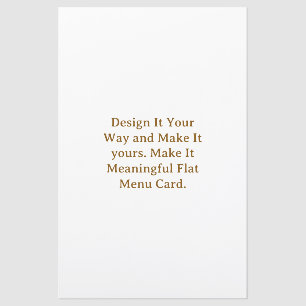 Create Your Personalize 11" x 17" Menus Cards