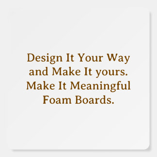 Create Your Personalize 12" x 12" Round Foam Board