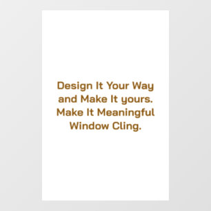 Create Your Personalize 12" x 18" Window Cling