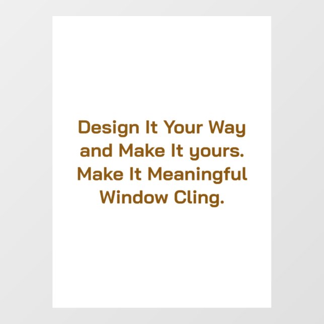 Create Your Personalize 18" x 24" Window Cling (Sheet)