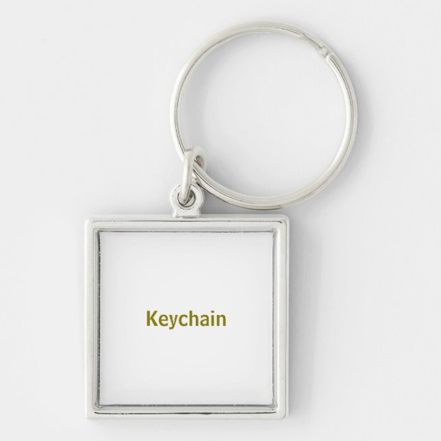 Create Your Personalize 1.375" l x 1.375" w Keychain (Front)