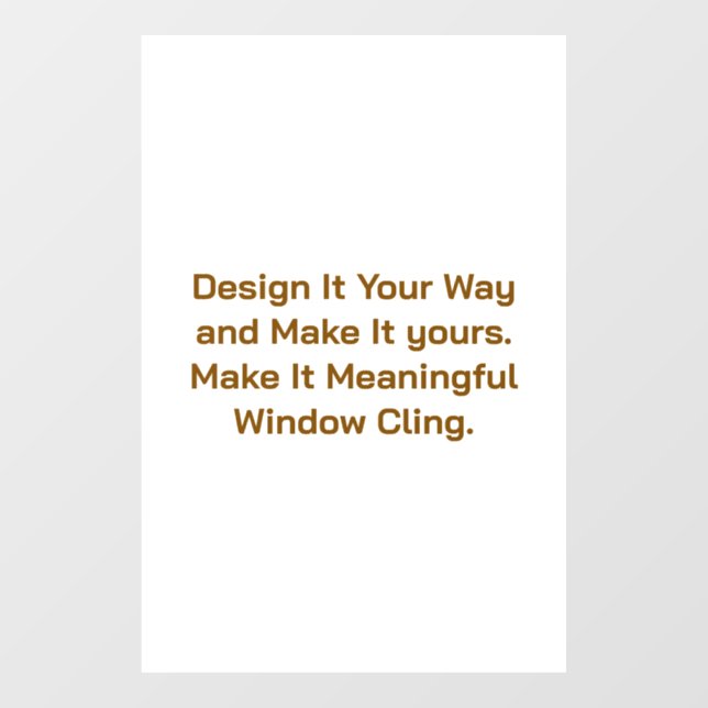 Create Your Personalize 24" x 36" Window Cling (Sheet)