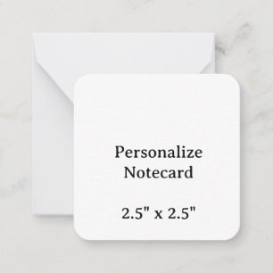 Create Your Personalize 2.5" x 2.5" Flat Notecard