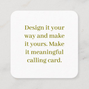 Create Your Personalize 2.5" x 2.5" Rounded Calling Card