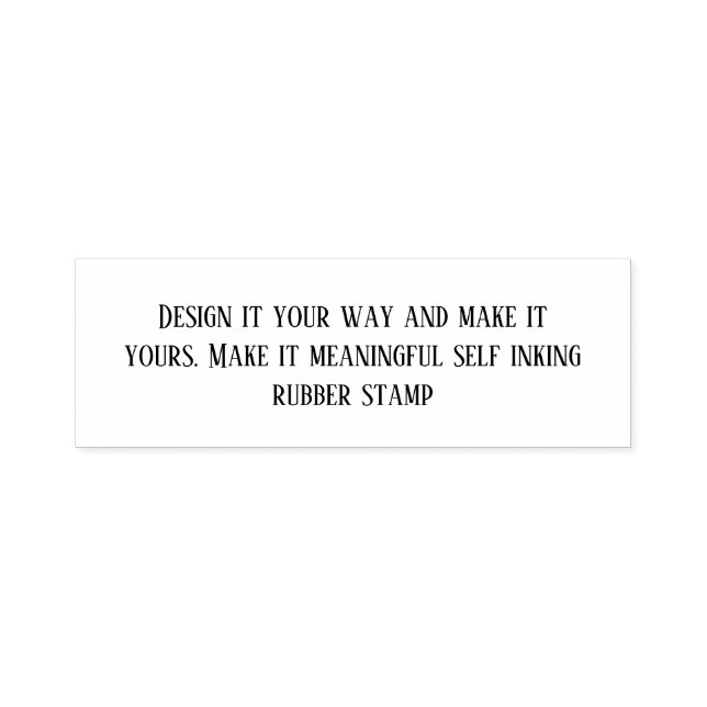 Create Your Personalize 2.65" x 0.9" Self-inking Stamp (Design)