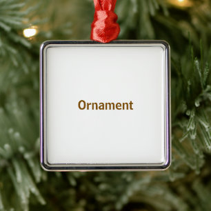 Create Your Personalize 2" x 2" Sqaure Metal Ornament
