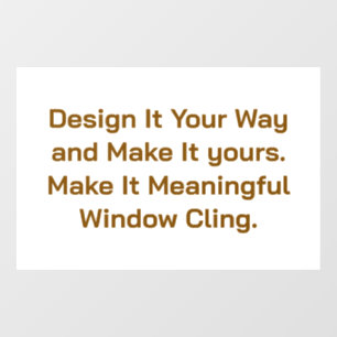 Create Your Personalize 30" x 20" Window Cling