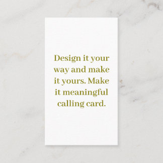 Create Your Personalize 3.5" x 2.0" Calling Card