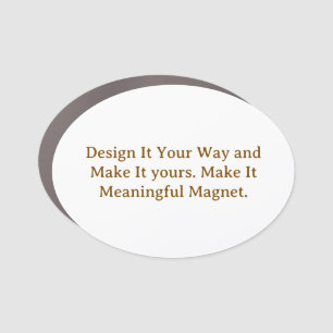 Create Your Personalize 3.5" x 2.5" Oval Car Magnet