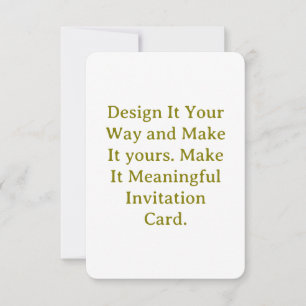 Create Your Personalize 3.5" x 5" Rounded Invitation