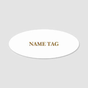 Create Your Personalize 3" X 1.25" Oval Name Tag