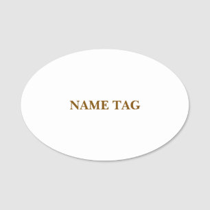 Create Your Personalize 3" X 2" Oval Name Tag