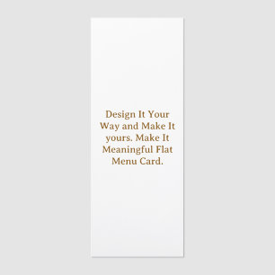Create Your Personalize 4.25" x 11" Menus Cards