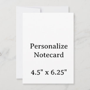 Create Your Personalize 4.5" x 6.25" Flat Notecard