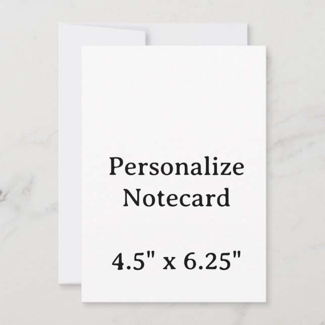 Create Your Personalize 4.5" x 6.25" Flat Notecard (Front)