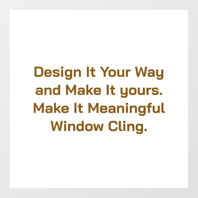 Create Your Personalize 4" x 4" Window Cling (Sheet)